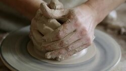 Unrecognizable Potter Shaping Clay Stock Footage