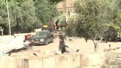 Israeli soldiers during violent protests at Al Aqsa Mosque News Clip