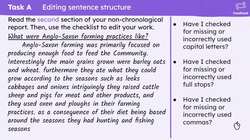 Editing the second half of a non-chronological report about Anglo-Saxons Instructional Video