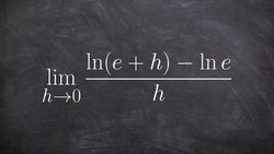 Use the definition of a derivative of a natural logarithm to evaluate Instructional Video