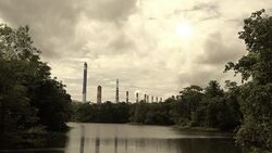 Power Plants and Smokes Stock Footage