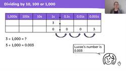 Multiplying and dividing a number by 10, 100 and 1,000 including bridging 1 Instructional Video