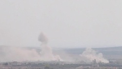 CLEAN : Bombardment hits villages in south of Syria's Idlib province News Clip