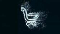 Internet shop logo, a design consisting of a code of numbers and a symbol. Stock Footage