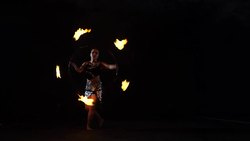 Fire dance. Fire performer. Stock Footage