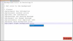 The Complete Bootstrap Beginners Course with 100+ examples - Bootstrap - Change Background Color for Text Instructional Video