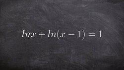 Solving a natural logarithmic equation using quadratic formula with e Instructional Video