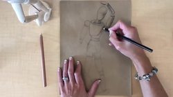 Shading on toned paper (figure) Instructional Video