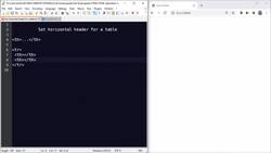HTML Tutorial for Beginners(2022) - Set Horizontal Header for a TABLE Instructional Video