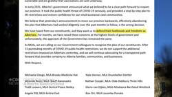 Alberta’s COVID-19 restrictions get pushback from Kenney’s caucus News Clip