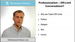 Professionalism - Off Limits Conversations Instructional Video