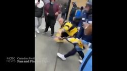 Hamilton Tiger-Cats fans clash with Toronto Argonauts players News Clip