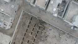 Drone aerials of mass graves in Yemen News Clip