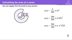 Area of a sector Instructional Video