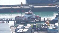 Suspected migrants are brought into Dover News Clip