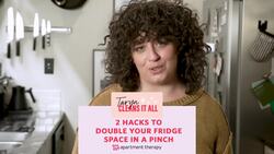 2 Hacks to Double Your Fridge Space in a Pinch | Taryn Cleans It All Instructional Video