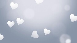 Animation romantic white hearts on shiny background Stock Footage