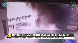 Russia-Ukraine War: Ukraine BLASTS Crimean bridge with underwater bombs News Clip
