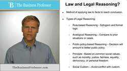Understanding Law and Legal Reasoning Instructional Video