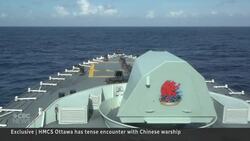 Chinese destroyers confront Canadian warship in waters off Taiwan News Clip