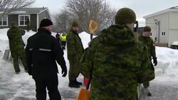 Army reservists dig out stranded Newfoundlanders after storm News Clip