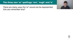 New 'or' spellings, including 'ore', 'ough' and 'a' Instructional Video