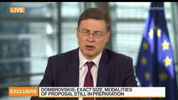 Dombrovskis Says Merkel-Macron Package Will Help Fill Hole in EU Economy News Clip