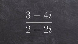 Algebra 2 - Rationalizing the denominator with imaginary numbers and using conjugate, (3-4i)/(2-2i) Instructional Video