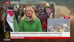 Hundreds have gathered in Amsterdam to protest Israel's continued attacks on besieged Gaza strip News Clip