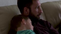 CLEAN : Family watches 'emotional' funeral of Queen Elizabeth II on TV News Clip