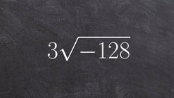 Algebra 2 - Learn how to simplify a radical with imaginary numbers, 3sqrt(-128) Instructional Video