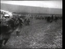 French troops on route to Verdun. Trenches in Verdun. 1916 Stock Footage