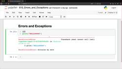 Python for Everybody: The Ultimate Python 3 Bootcamp - Errors and Exceptions Instructional Video
