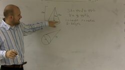 Finding the volume and surface area of a cone Instructional Video