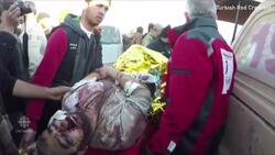 Turkish Red Crescent helps injured in Syria. WARNING: Graphic content News Clip