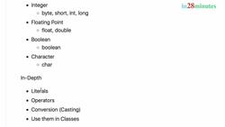 Java Programming for Complete Beginners - Java 16 - Step 00 - Primitive Data Types in Depth - Section Overview Instructional Video