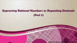 Expressing Rational Numbers as Repeating Decimals (Part 2 ) Instructional Video
