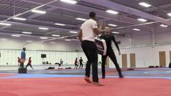 UK: Olympic Taekwando Athlete Lutalo Muhammad Training News Clip