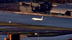 Plane landing at London City Airport News Clip