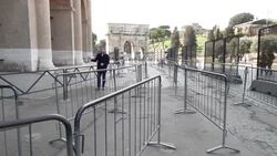 Colosseum in Rome during coronavius lockdown News Clip