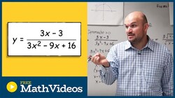 Domain of a rational function by factoring Instructional Video