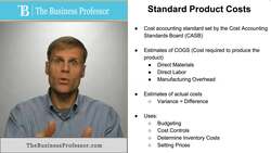 Standard Product Costs Instructional Video