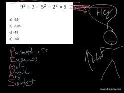 PEMDAS Example Problem Instructional Video