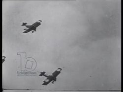 US planes loaded with bombs. Eddie Rickenbacker drops bombs over German lines, France, 1918 Stock Footage