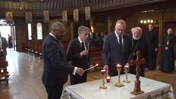 Blinken and Cleverly visit Ukrainian welcome centre News Clip