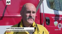 Flames diminish in wildfires east of Los Angeles Instructional Video