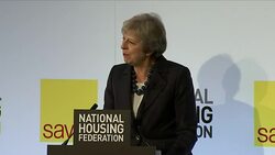 Theresa May's housing speech on injecting £2bn into social housing News Clip