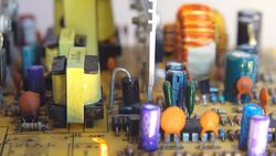 4K Dolly shot: Circuit Board Stock Footage