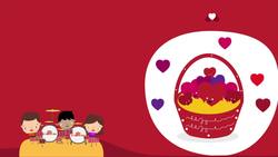 A Tisket A Tasket | Valentine Songs for Kids | Valentine's Day Songs for Kids | Lyric Video Instructional Video