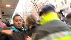 Protesters outside Capitol building on day of Trump's inauguration News Clip